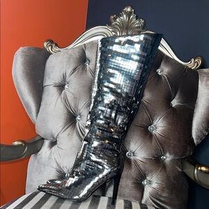 🪩 THE REFLECTION OF PERFECTION 👑 Azalea Wang "Showstopper" Mirror Mosaic Boots 🪩